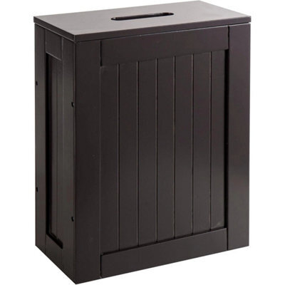 Slim Freestanding Bathroom Storage Cabinet Toilet Roll Organizer Wood - image 1