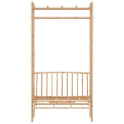 Berkfield Garden Bench With Pergola 116 Cm Bamboo - thumbnail 3
