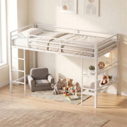 Single Size Space Saving Low Loft Bed For Bedroom - thumbnail 1