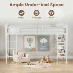 Single Size Space Saving Low Loft Bed For Bedroom - thumbnail 3