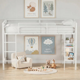 Single Size Space Saving Low Loft Bed For Bedroom - thumbnail 4