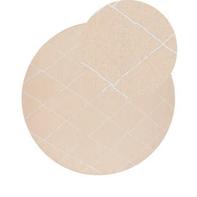 Beliani Outdoor Rug Gwalior Beige 160 Cm - image 1