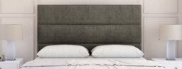 "Sloomy 4Ft6  Texas Divan Bed Base Pewter Dumfries ,2 Drawers & 54"" Floor Standing Headboard - Double" - thumbnail 2