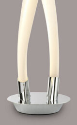 Luminosa Lighting Luminosa Armonia 2 Light Table Lamp, 18W Led, 3000K, 1350Lm, Polished Chrome, Frosted Acrylic - thumbnail 5