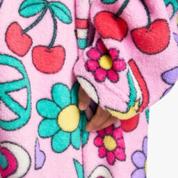 Ohs Kids Positive Vibes Tv Blanket Coral Fleece Wearable Throw - thumbnail 2