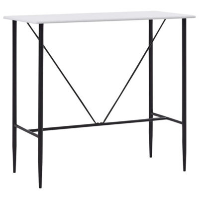 Berkfield Bar Table White 120X60X110 Cm Mdf - image 1