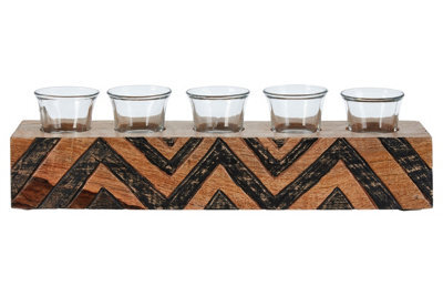 Orsina Bantu Tribal Wooden Tealight Holder - image 1