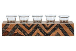 Orsina Bantu Tribal Wooden Tealight Holder - thumbnail 6
