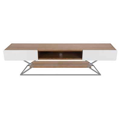 "Avf Plaza 2M Tv Stand, For Tvs Up To 95"" - Walnut And White" - image 1