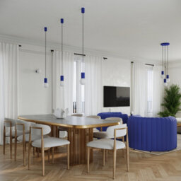 Luminosa Lighting Luminosa Halo Globe Table Lamp Ultramarine 1X G9 - thumbnail 9
