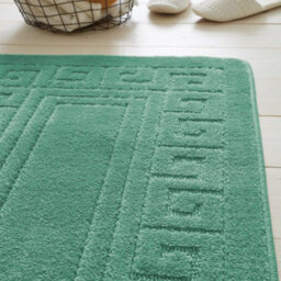 Gc Gaveno Cavailia Grecian Grace 2 Piece Bath Mat Set Sage Green Quick Dry Water Absorbent Bathroom Shower Mat & Pedestal Set - thumbnail 3
