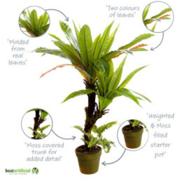 Best Artificial 120Cm 4Ft Birds Nest Fern Plant - thumbnail 3
