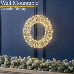 Christow Christmas Micro Led Light Up Wreath Door Decoration - thumbnail 5