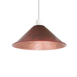 Rustic Red Modern Ceiling Lamp Shade 22Cm Metal Cone Pendant Light Hanging Light Fixture For Home Decor Easy Fit Light Shade
