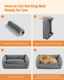 LEDREM Dog Bed, Linen-Look Pet Bed, Dog Sofa Bed With Raised Edges, Non-Slip Bottom, Removable Washable Cover, Xl, For Large Dogs - thumbnail 8