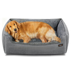LEDREM Dog Bed, Linen-Look Pet Bed, Dog Sofa Bed With Raised Edges, Non-Slip Bottom, Removable Washable Cover, Xl, For Large Dogs - thumbnail 2