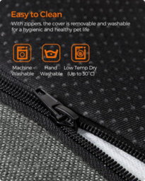 LEDREM Dog Bed, Linen-Look Pet Bed, Dog Sofa Bed With Raised Edges, Non-Slip Bottom, Removable Washable Cover, Xl, For Large Dogs - thumbnail 6