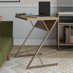 Novogratz Regal Accent Table Laptop Desk In Walnut Look - thumbnail 6