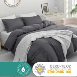 Pamposh Double Duvet Cover Set Pre-Washed Microfibre Bedding Set Comfort Lightweight Premium Quilt Cover Set With Zipper Closure - thumbnail 5