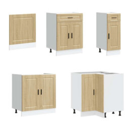 Berkfield 11 Piece Kitchen Cabinet Set Porto Sonoma Oak Engineered Wood - thumbnail 4