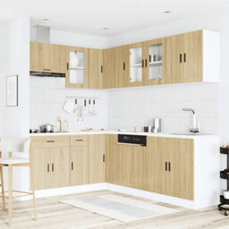 Berkfield 11 Piece Kitchen Cabinet Set Porto Sonoma Oak Engineered Wood - thumbnail 3
