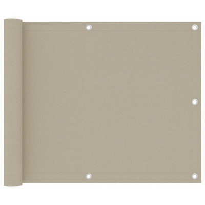Berkfield Balcony Screen Beige 75X500 Cm Oxford Fabric - image 1