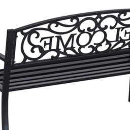 Outsunny Garden Bench Double Seat Park Steel Chair Garden Outdoor Metal Patio - thumbnail 8
