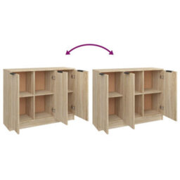 Berkfield Sideboard Sonoma Oak 90.5X30X70 Cm Engineered Wood - thumbnail 8