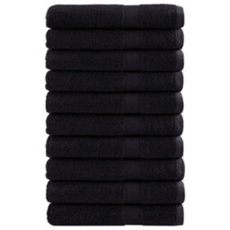 Berkfield Premium Sauna Towels Solund 10 Pcs Black 80X200 Cm 600 Gsm - thumbnail 1