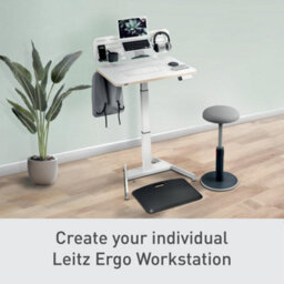 Leitz Ergo Pegboard Desk Organiser With Laptop Holder & Desk Tidy Accessories, 80Cm X 25Cm, White - thumbnail 6
