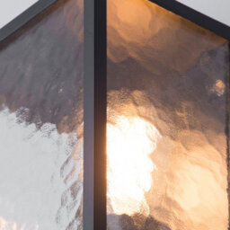 Litecraft Acton Black Frosted Glass Outdoor Wall Light - thumbnail 5