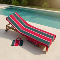 Ohs Stripes Beach Towel With Bag Quick Dry Absorbent Travel Spa - thumbnail 3