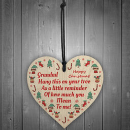 Red Ocean Christmas Gifts For Grandad Wood Bauble Decoration Gift For Grandparents Gifts For Him Men - thumbnail 2