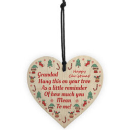 Red Ocean Christmas Gifts For Grandad Wood Bauble Decoration Gift For Grandparents Gifts For Him Men - thumbnail 5