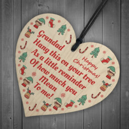 Red Ocean Christmas Gifts For Grandad Wood Bauble Decoration Gift For Grandparents Gifts For Him Men - thumbnail 6