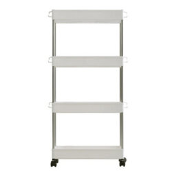 Living And Home 4 Tier Slim Standing Plastic Corner Storage Rack Shelf For Kitchen Bathroom - thumbnail 6