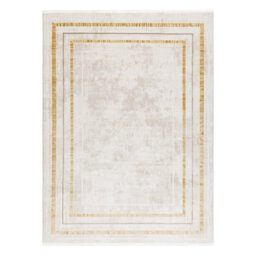 RugsX Modern Carpet Duke 51523 Cream / Gold - Frame, Structured, Very Soft,  280X370 Cm - thumbnail 3