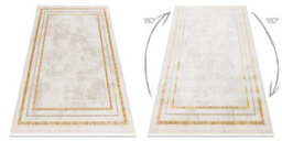 RugsX Modern Carpet Duke 51523 Cream / Gold - Frame, Structured, Very Soft,  280X370 Cm - thumbnail 2