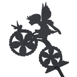 AB Tools Small Black Fairy Pixie Silhouettes Set Of 4 Stake Garden Lawn Yard Ornament - thumbnail 4