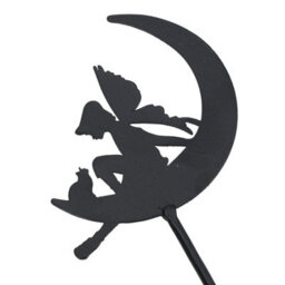 AB Tools Small Black Fairy Pixie Silhouettes Set Of 4 Stake Garden Lawn Yard Ornament - thumbnail 2