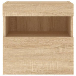 Berkfield Durable Tv Wall Cabinet With Led Lights Sonoma Oak 40X30X40 Cm - thumbnail 9