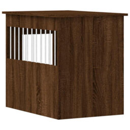 Walplus Brown Oak Dog Crate Furniture End Table 55X80X68 Cm Engineered Wood - thumbnail 9