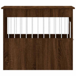 Walplus Brown Oak Dog Crate Furniture End Table 55X80X68 Cm Engineered Wood - thumbnail 8