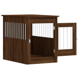 Walplus Brown Oak Dog Crate Furniture End Table 55X80X68 Cm Engineered Wood - thumbnail 6