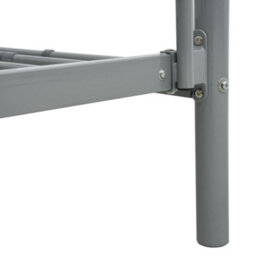 Berkfield Bunk Bed Frame Grey Metal 140X200 Cm/90X200 Cm - thumbnail 7