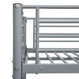 Berkfield Bunk Bed Frame Grey Metal 140X200 Cm/90X200 Cm - thumbnail 5