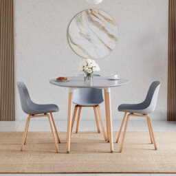 Lassic Vida Designs Batley 4 Seater Round Dining Table, Grey - thumbnail 2