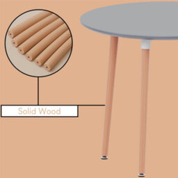 Lassic Vida Designs Batley 4 Seater Round Dining Table, Grey - thumbnail 5