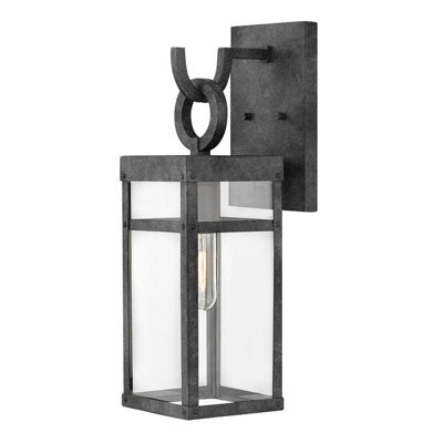 Luminosa Lighting Luminosa Hinkley Porter Outdoor Wall Lantern Aged Zinc, Ip44 - image 1