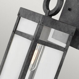 Luminosa Lighting Luminosa Hinkley Porter Outdoor Wall Lantern Aged Zinc, Ip44 - thumbnail 3
